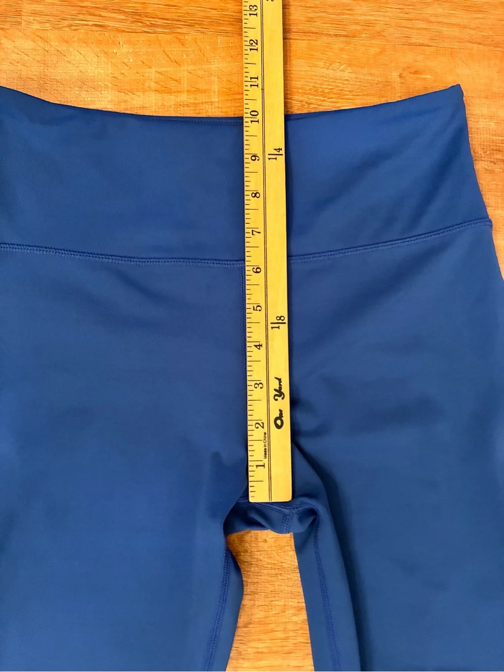 ZYIA Neon Orange Curve Pocket Light n Tight Hi-Rise 7/8 24” Sz 6-8 Royal Blue